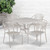 Table and Chair Set Designed for Indoor and Outdoor Use