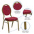 Burgundy Patterned Fabric Upholstered Back and Seat with Seamless Back Panel