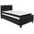 Black Fabric Tufted Upholstered Bed