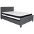 Dark Gray Fabric Tufted Upholstered Bed