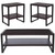 Contemporary Style 3 Piece Table Set