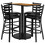 Set Includes 4 Barstools, Rectangle Table Top and Round Base