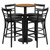 Set Includes 4 Barstools, Round Table Top and Round Base