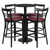 Set Includes 4 Barstools, Round Table Top and Round Base