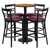 Set Includes 4 Barstools, Round Table Top and Round Base