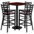 Set Includes 4 Barstools, Square Table Top and Round Base