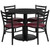 Set Includes 4 Chairs, Round Table Top and Round Base