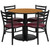 Set Includes 4 Chairs, Round Table Top and Round Base