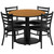 Set Includes 4 Chairs, Round Table Top and Round Base