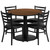 Set Includes 4 Chairs, Round Table Top and Round Base