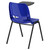 Ergonomically Contoured Design with Blue Plastic Back and Seat