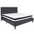 Dark Gray Fabric Button Tufted Upholstered Bed