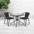 Table and Chair Set Designed for Indoor and Outdoor Use