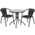 Set Includes Table and 2 Chairs Designed for Commercial and Residential Use