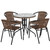 Set Includes Table and 4 Chairs Designed for Commercial and Residential Use