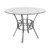 Contemporary Round Glass Dining Table for 5