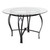 Contemporary Round Glass Dining Table for 5