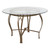 Contemporary Round Glass Dining Table for 5