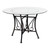 Contemporary Round Glass Dining Table for 5