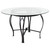 Contemporary Round Glass Dining Table for 6