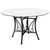 Contemporary Round Glass Dining Table for 6