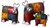 Uttermost Colorful Cows Metal Figurines, Set/3