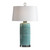 Uttermost Rila Distressed Teal Table Lamp