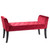 Armen Living Chatham Bench in Red Velvet