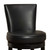Armen Living Boston Swivel Barstool In Black Bonded Leather 26" seat height