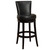 Armen Living Boston Swivel Barstool In Black Bonded Leather 30" seat height