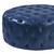 Armen Living Victoria Ottoman In Ocean Blue Bonded Leather