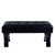 Armen Living Central Park 36" Tufted Black Bonded Leather Ottoman