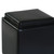 Armen Living Rainbow Contemporary Storage Ottoman With Tray in Black Bonded Leather