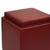 Armen Living Rainbow Contemporary Storage Ottoman With Tray in Red Bonded Leather