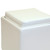 Armen Living Rainbow Contemporary Storage Ottoman With Tray in White Bonded Leather
