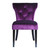 Armen Living Elise Side Chair in Purple Velvet - Set of 2