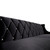 Armen Living Barrister Sofa In Black Velvet With Crystal Buttons