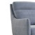 Amber Contemporary Accent Chair in Silver Finish and Graphite Fabric