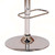 Armen Living Adele Swivel Barstool In Black PU/ Walnut Veneer and Chrome Base