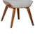 Armen Living Agi Mid-Century Dining Chair in Walnut Wood and Gray Fabric