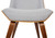 Armen Living Agi Mid-Century Dining Chair in Walnut Wood and Gray Fabric