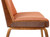 Armen Living Agi Mid-Century Dining Chair in Walnut Wood and Orange Fabric