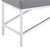 Alyssa Contemporary Bench in Brushed Stainless Steel and Grey Faux Leather