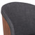 Armen Living Alpine Mid-Century Dining Chair in Charcoal Fabric with Walnut Wood