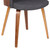 Armen Living Alpine Mid-Century Dining Chair in Charcoal Fabric with Walnut Wood