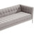 Armen Living Andre Contemporary Sofa In Gray Tweed and Stainless Steel