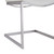 April Contemporary Dining Chair in Brushed Stainless Steel Finish and White Faux Leather - Set of 2