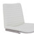 April Contemporary Dining Chair in Brushed Stainless Steel Finish and White Faux Leather - Set of 2