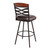 Arden Contemporary 26" Counter Height Barstool in Auburn Bay Finish with Brown Faux Leather and Sedona Wood Finish Back