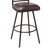 Arden Contemporary 30" Bar Height Barstool in Auburn Bay Finish with Brown Faux Leather and Sedona Wood Finish Back